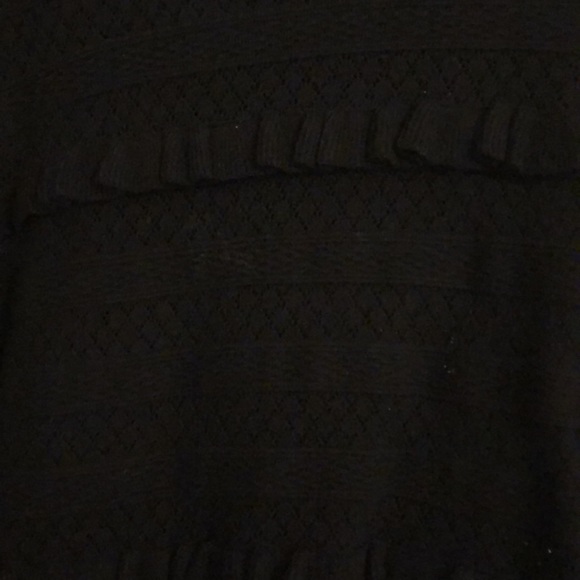 Black Ella Moss sweater size Large. Long sleeve with ruffle at end of sleeve. - Picture 5 of 6